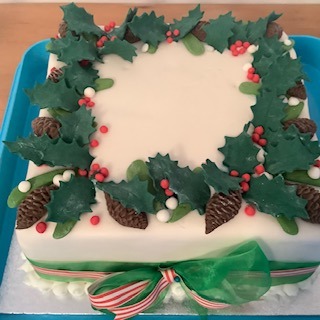 Christine Boyd made this beautifully decorated Christmas cake.